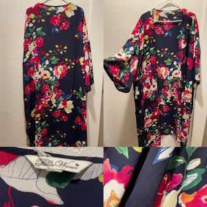 Plus size floral Pioneer Women cardigan! Flowy! Long! Lightweight!